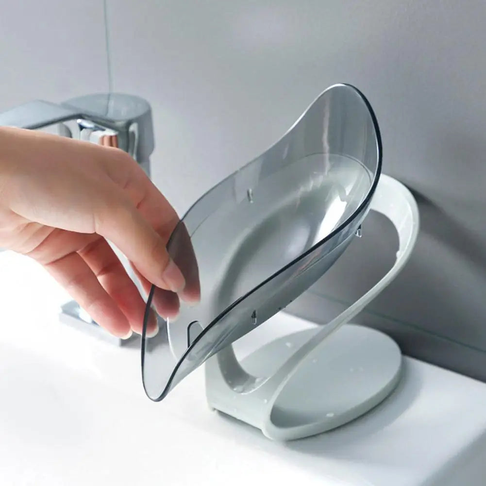 Seifenschale in Blattform – Rutschfester Seifenhalter mit Abfluss für Bad & Küche Kaufschwan®