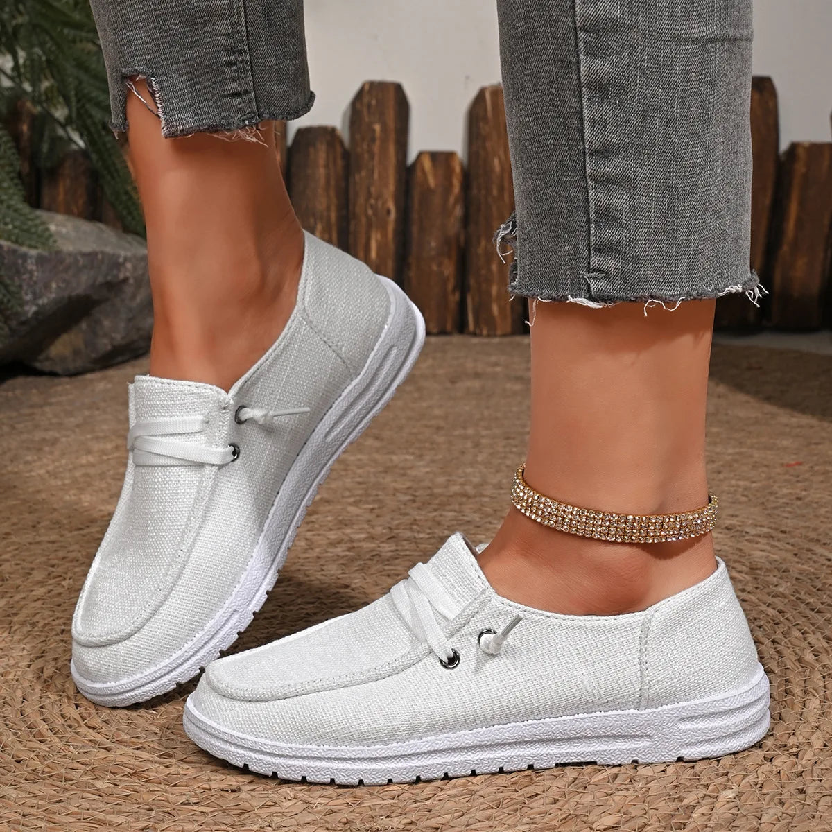 Frühling & Herbst Damen Vulcanized Sportschuhe – Modische Flache Sneaker | Bequeme Freizeitschuhe für Jeden Tag Kaufschwan®