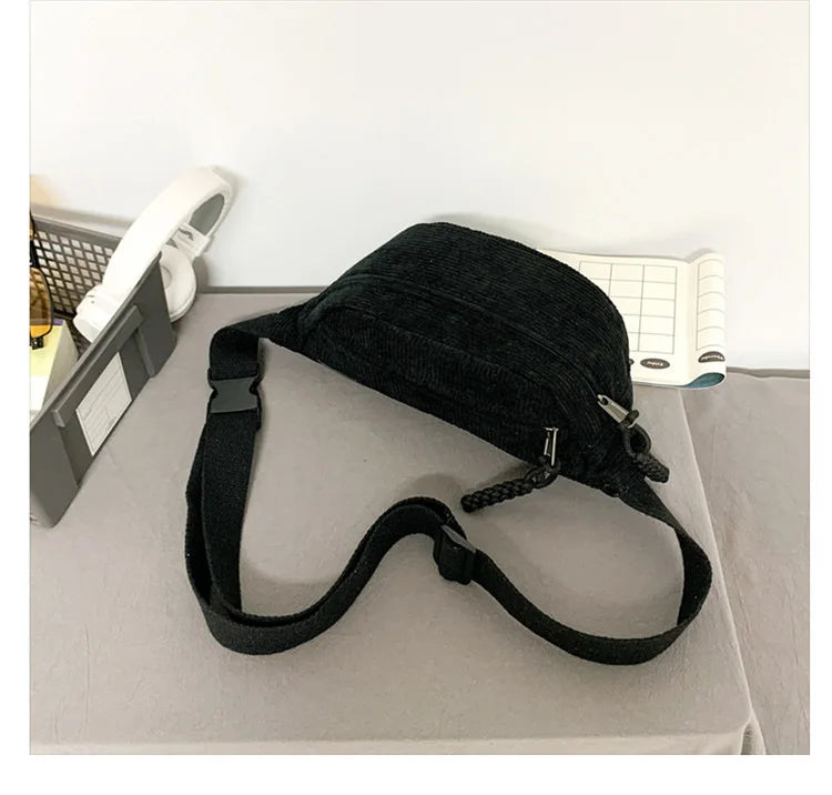 Damen Cord Gürteltasche – Große Kapazität Fanny Pack | Street Style Brusttasche, Modische Schulter- & Crossbody Hüfttasche Kaufschwan®