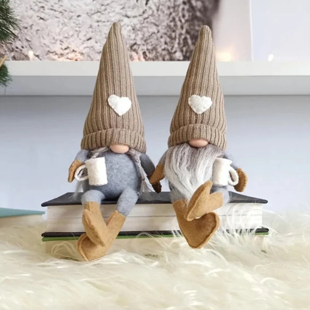 Wichtel Puppen – Gestrickte Plüsch-Dekoration | Für Weihnachten, Küche & Kaffeebar