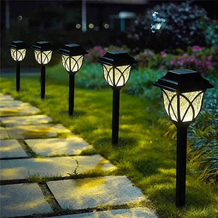 Outdoor LED Solar Rasenlampen 2 Stück – Wasserdichte Weg- & Hofleuchten für Garten- und Landschaftsbeleuchtung Kaufschwan®