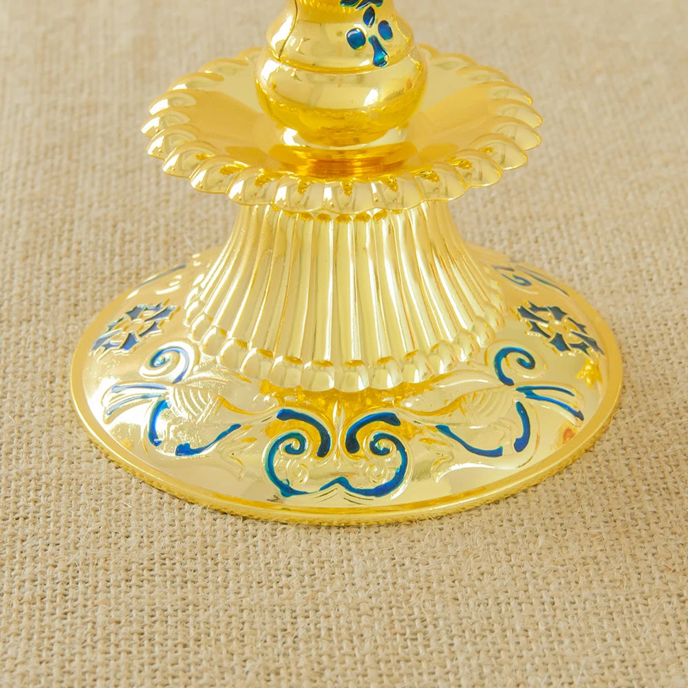 Orthodoxer Kerzenhalter – Handgefertigter Komposit Kerzenständer für Zuhause, Villa, Wohnzimmer & Party Dekoration Kaufschwan®