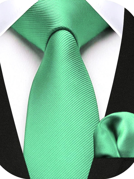 SALE - Herren Seidenkrawatten-Set – 6 cm Schmale Krawatte mit Passendem Einstecktuch | Elegantes Geschenk für Hochzeit, Business & Formelle Anlässe Kaufschwan®