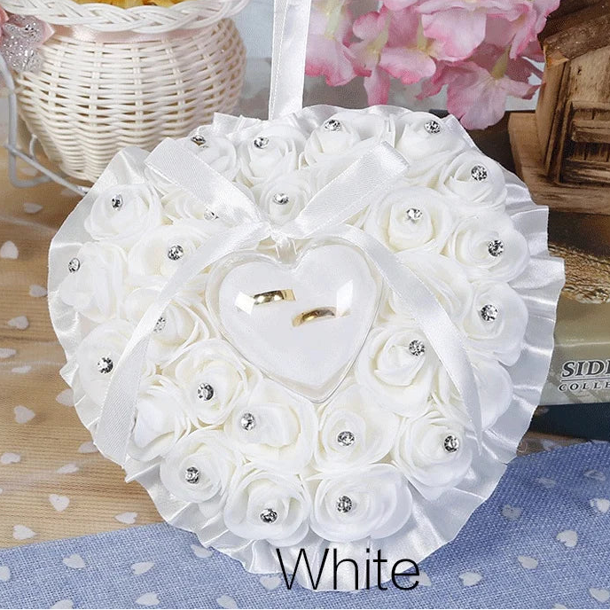 Rosen Ringkissen Hochzeit – Eleganter Ringhalter für Paare Kaufschwan®