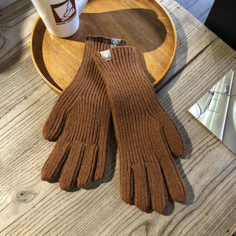 Damen Fashion Touchscreen Strickhandschuhe – Warme Flauschige Winterhandschuhe | Alltag, Arbeit & Outdoor Kaufschwan® Kaffeefarbe Einheitsgröße