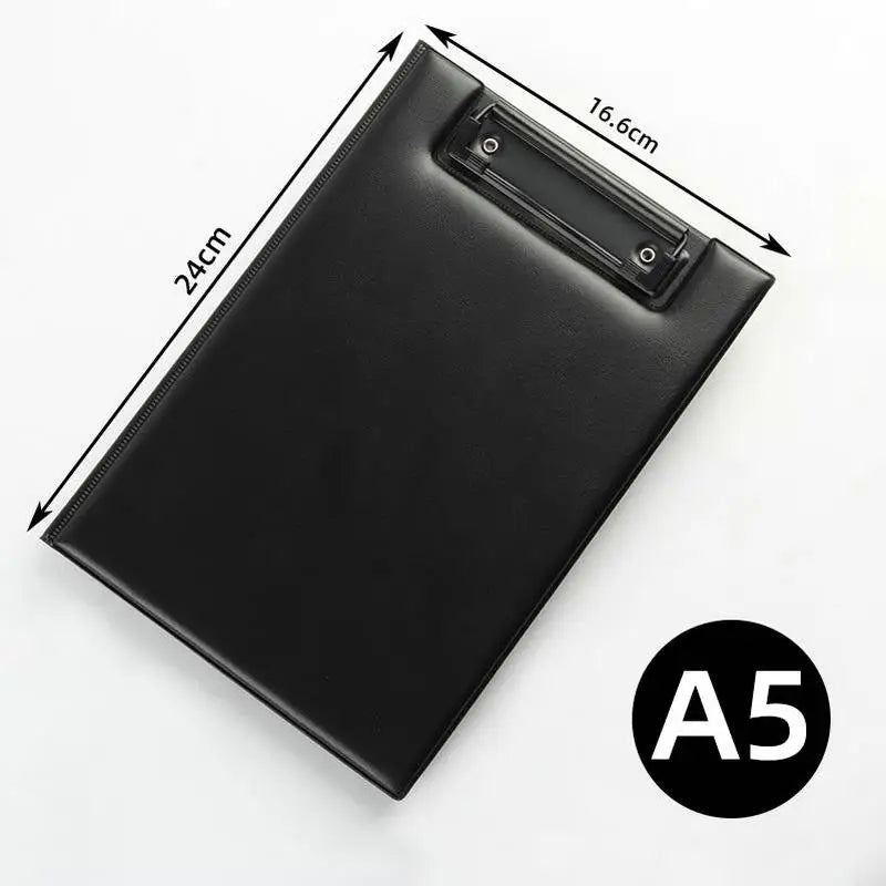 PU Leder Klemmbrett A4 Konferenzmappe – Hochwertiges Padfolio Schreibunterlage | Faltbares A5 Klemmbrett mit Stauraum Kaufschwan® A5