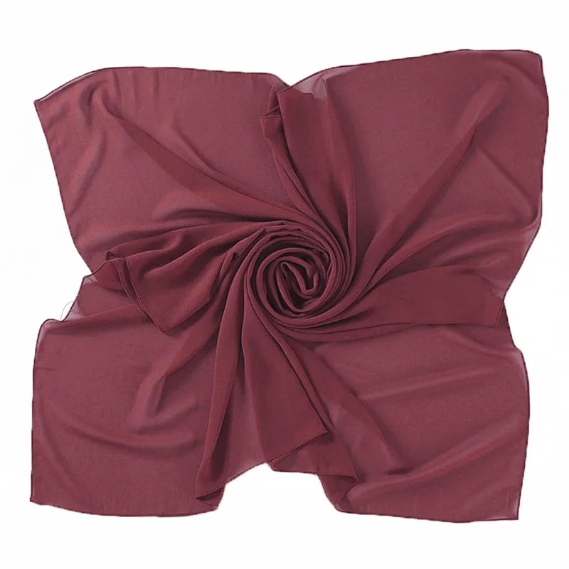 85×85CM Kopftuch – Damen Quadrat Hijab | Muslimisches Einfarbiges Kopftuch, Modischer Schal & Unterkopftuch