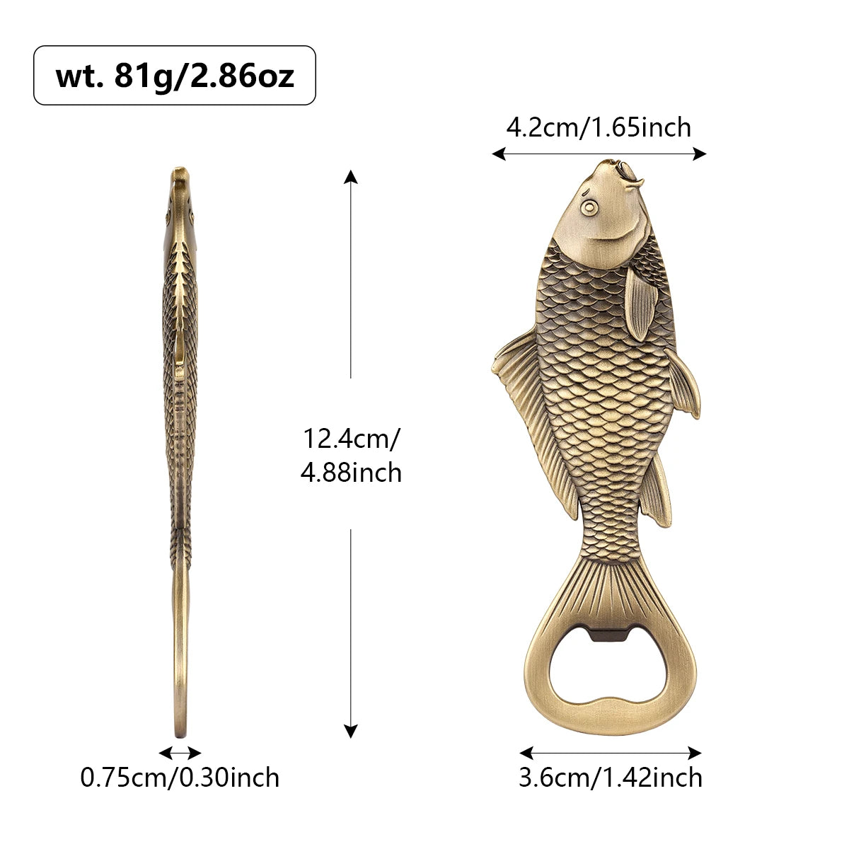 Karpfen Fisch Flaschenöffner – Metall Angel Design Geschenk für Männer Kaufschwan®