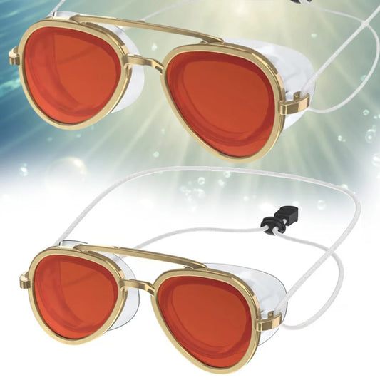 Anti-Beschlag Schwimmbrille | Auslaufsicher Retro Design | Verstellbare Profi Vollwinkel-Brille für Erwachsene & Jugendliche Kaufschwan®