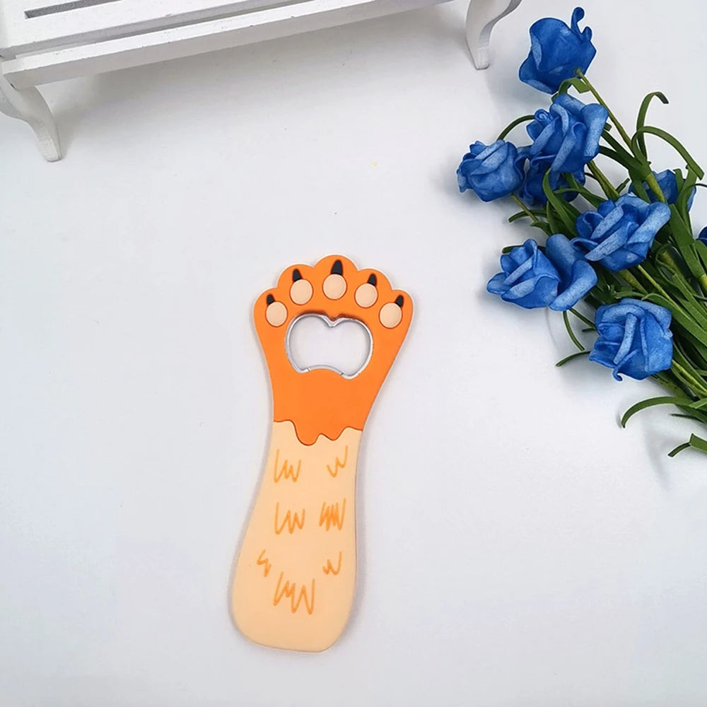 Katzenpfote Flaschenöffner – Cartoon Magnet Kühlschrank Bieröffner Kaufschwan® Design 12