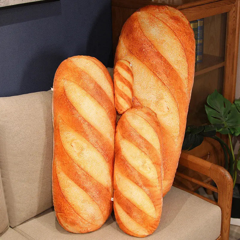 Französisches Baguette Plüschkissen | Weiches Gefülltes Lebensmittel Plüschie | 20-100cm | Partydeko, Schlafbegleiter & Geschenk Kaufschwan®