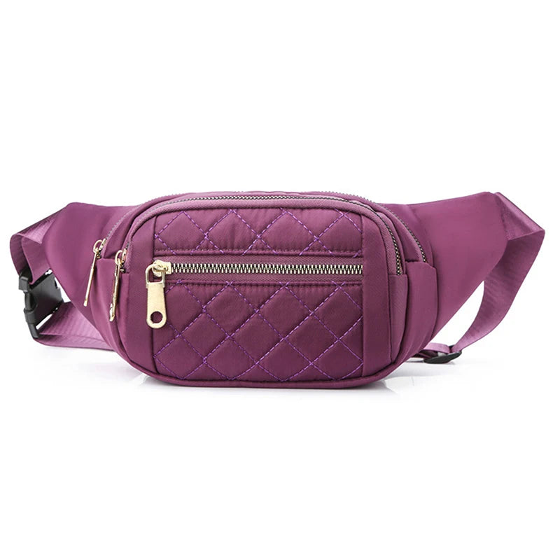 Damen Wasserdichte Nylon Gürteltasche – Designer Crossbody Brusttasche | Modische Fanny Pack, Banana Hip Bag & Reise Hüfttasche Kaufschwan®