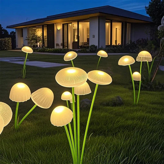 Solar Garten Qualle Pilz Leuchten – Wasserdichte Außenlampen für Hof, Terrasse, Wege & Rasen Dekoration Kaufschwan®