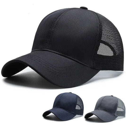 Outdoor Sport Baseballkappe | Herren Sommer Atmungsaktive Mesh-Schirmmütze | Koreanischer Stil Leichte Solide Farbe für Freizeit & Outdoor Kaufschwan®