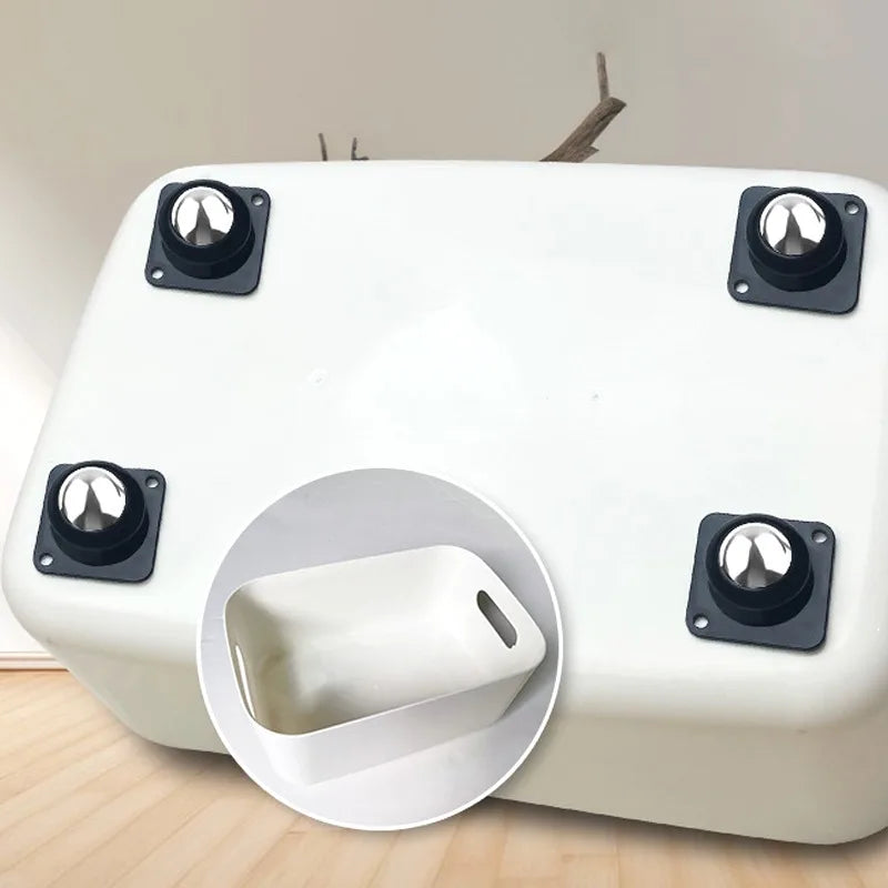 Selbstklebende 360° Drehbare Minirollen – Belastbare Schwenkrollen mit Kugellager für Möbel und Schränke Kaufschwan®