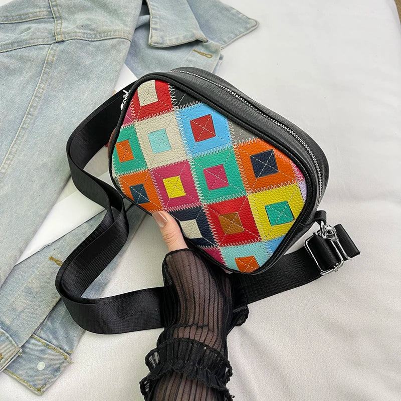 Kleine Bunte Ledertasche – Luxus Damen Handtasche, Crossbody & Schultertasche in Hochwertiger Verarbeitung