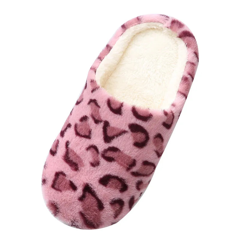 Leopardenmuster Winter-Hausschuhe | Indoor-Schuhe für Damen & Herren | Warme Fell-Slides | Rutschfeste Paare-Hausschuhe Kaufschwan®