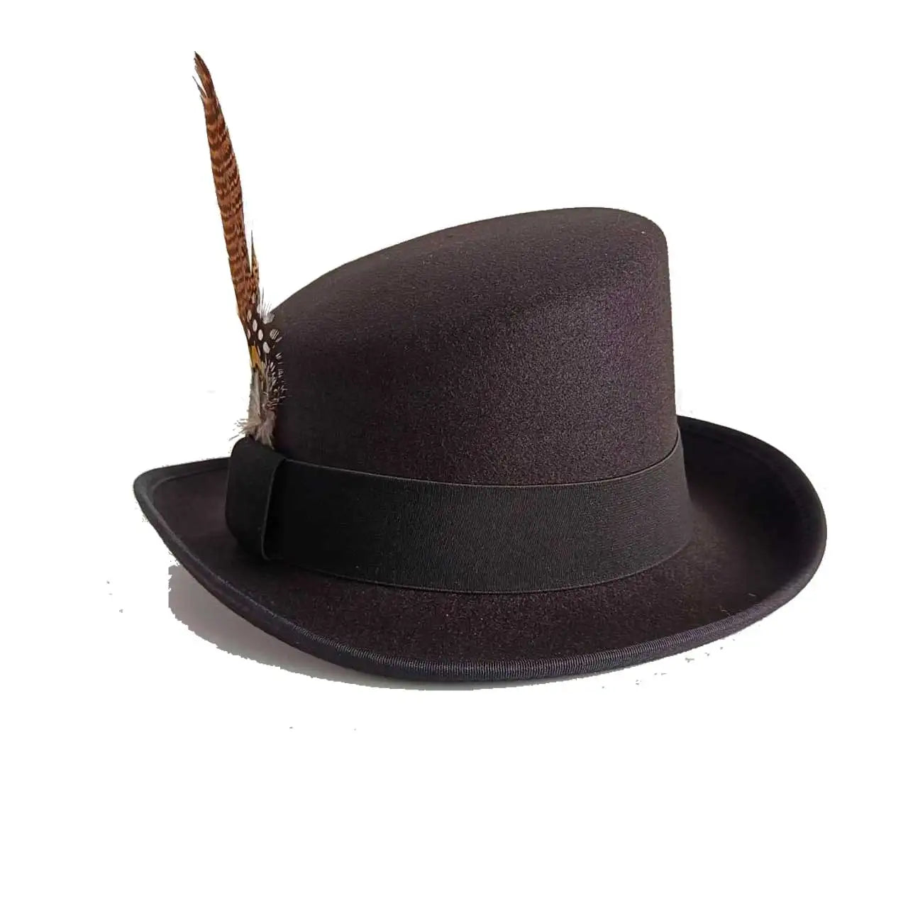 Großer High-Top Fedora Hut – Gentleman Bowler Hut, Britischer Stil, Herbst & Winter, Magic Hat für Herren Kaufschwan® Schwarz 60-62CM
