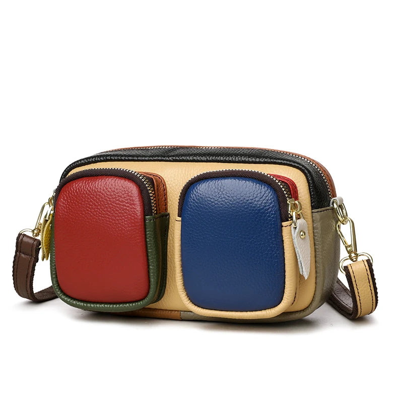Hochwertige Leder Messenger Bag – Luxus Damen Schulter Handtasche mit Mehreren Fächern & Modische Geldbörse Kaufschwan®