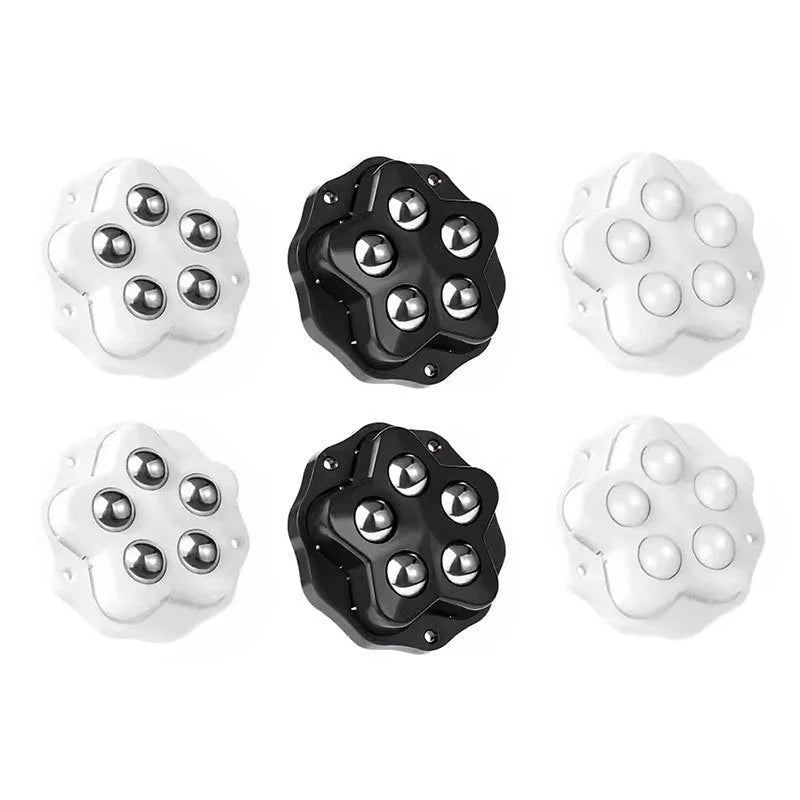 4-teiliges Selbstklebendes Möbelrollen-Set mit Bremsen – Belastbare 360° Drehbare Universalrollen mit 5-Kugel-Konstruktion Kaufschwan®