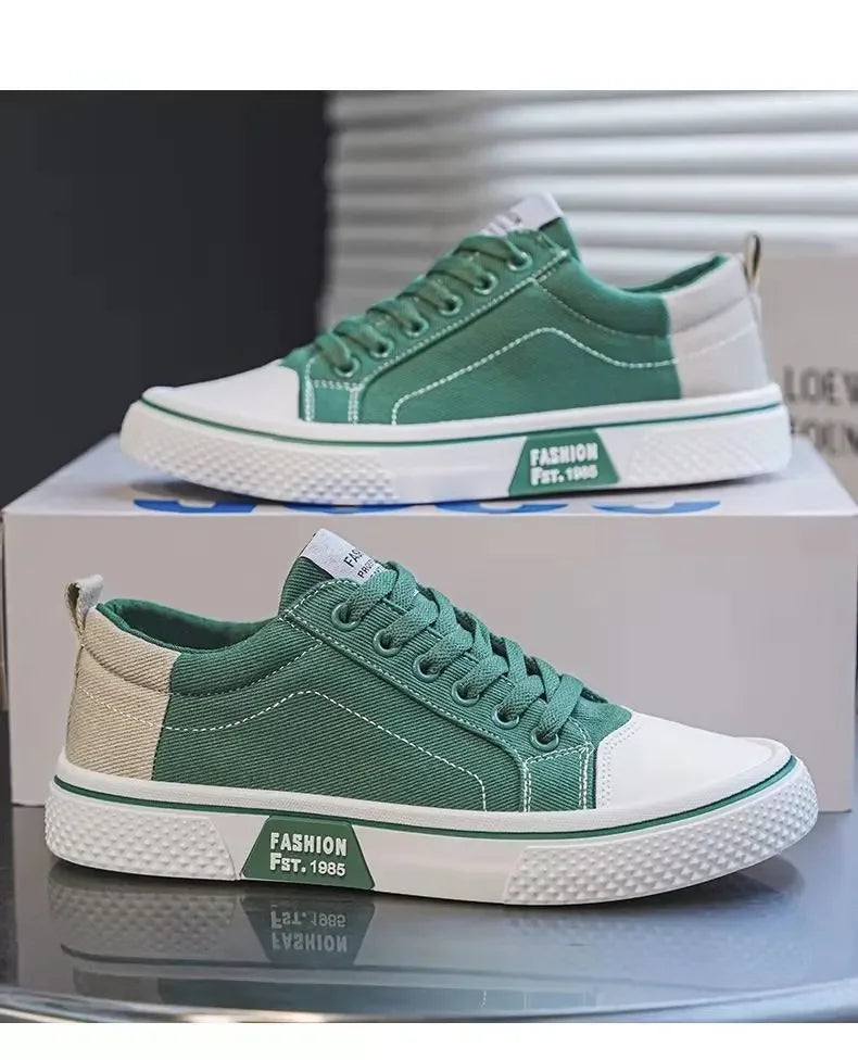 Herren Canvas Schuhe in Großen Größen – Atmungsaktive Slip-On Sneaker | Bequeme Sommer Freizeitschuhe mit Rutschfester Gummisohle Kaufschwan®