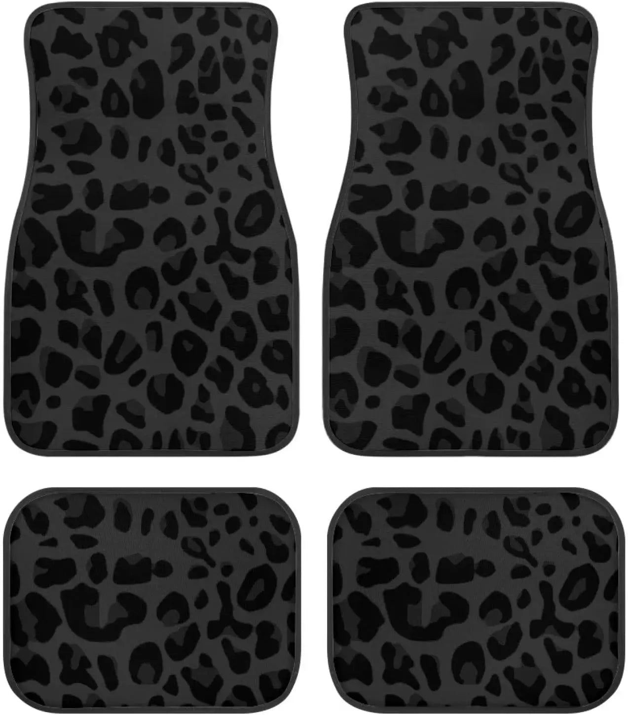 Leopardenmuster Universelle Autoschalenmatten – 4-teiliges Set für vorne & hinten, wetterfest für SUV & PKW Kaufschwan® Motiv 9 Einheitsgröße