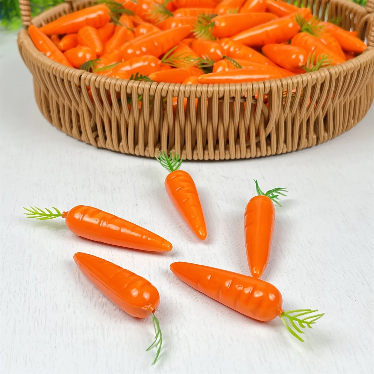 35 Stück Mini Künstliche Karotten – Plastik-Schaum Gemüse Dekoration für Ostern, Frühling & Party Kaufschwan®