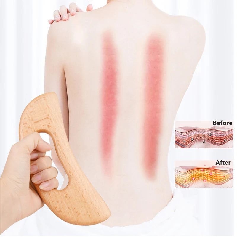 Holz Massage Werkzeug | Schabebrett für Schlankheits- & Körpermassage-Therapie | Gua Sha Schaber Kaufschwan®