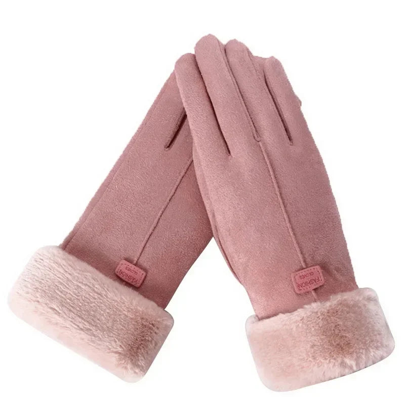 Damen Winterhandschuhe – Warme Touchscreen Thermo-Handschuhe mit Fleece-Futter | Winddichte Weiche Handschuhe für Outdoor & Wandern Kaufschwan® Rosa