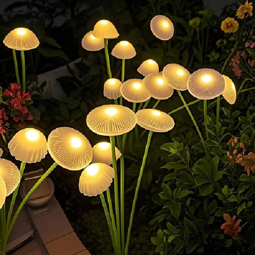 Solar Garten Qualle Pilz Leuchten – Wasserdichte Außenlampen für Hof, Terrasse, Wege & Rasen Dekoration Kaufschwan®
