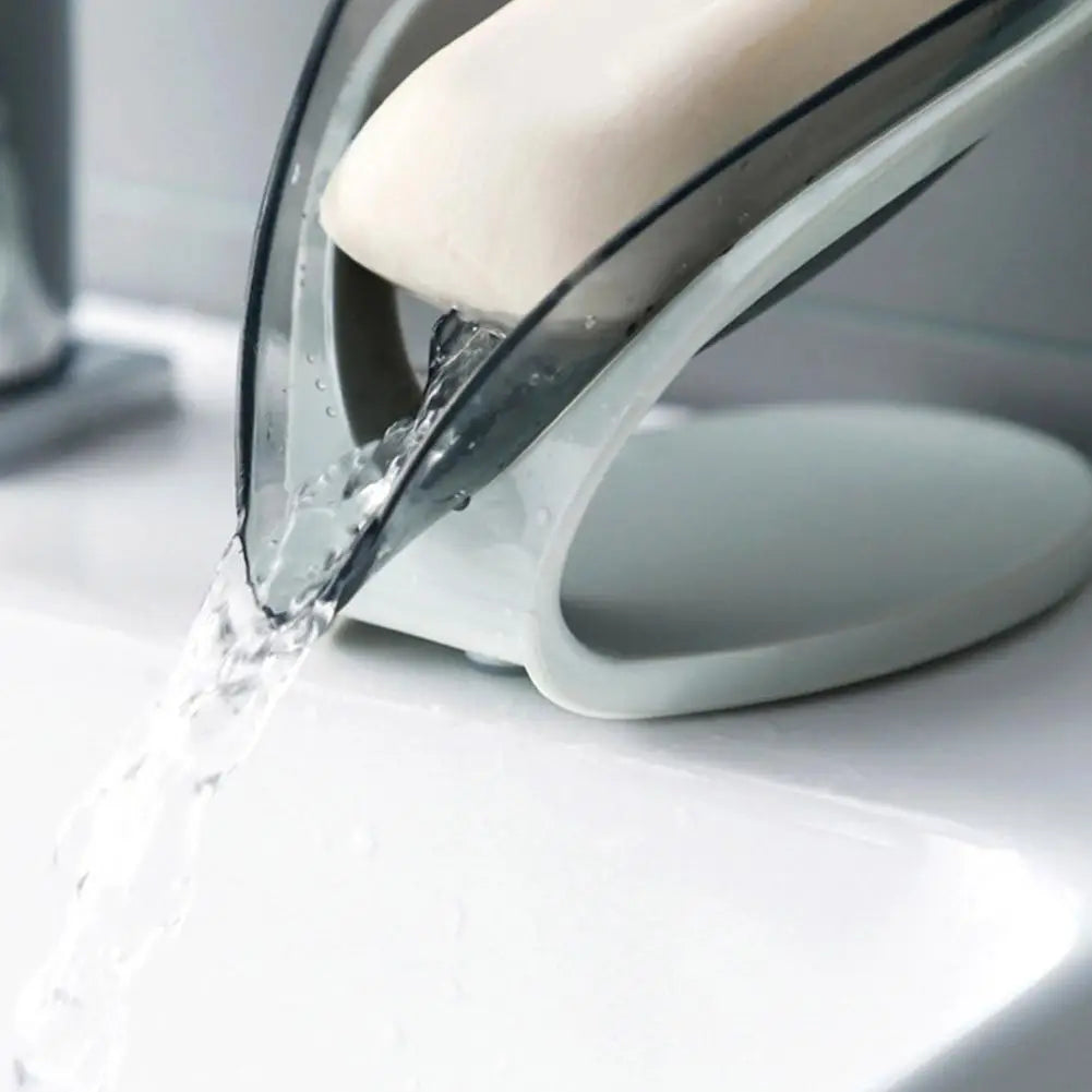 Seifenschale in Blattform – Rutschfester Seifenhalter mit Abfluss für Bad & Küche Kaufschwan®