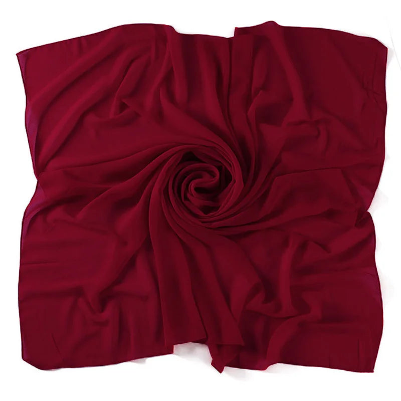 85×85CM Kopftuch – Damen Quadrat Hijab | Muslimisches Einfarbiges Kopftuch, Modischer Schal & Unterkopftuch