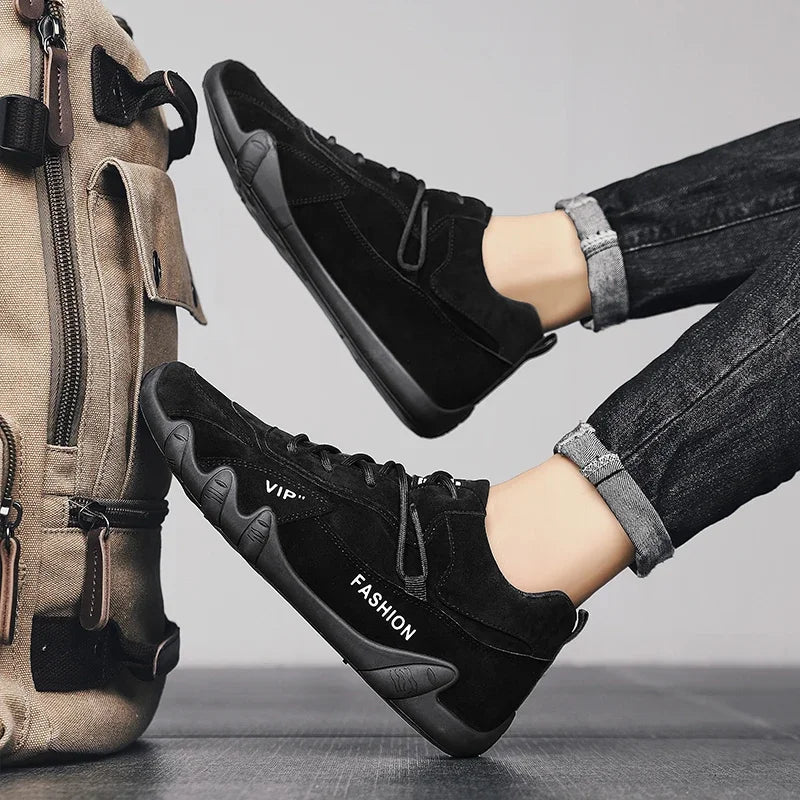 Herren Stiefeletten – Frühling Casual Sneaker & Schnür-Loafer | Rutschfeste Khaki Kurzstiefel für Arbeit & Freizeit Kaufschwan®