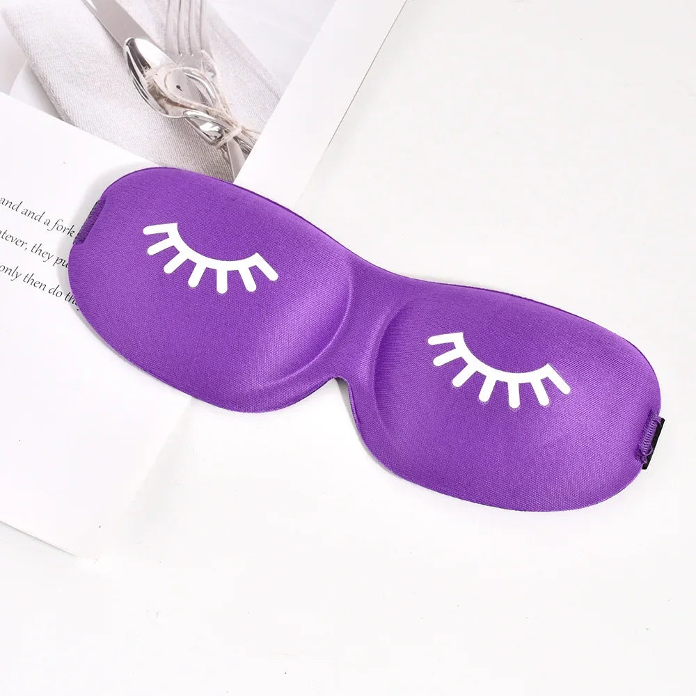 3D Schlafmaske mit Beauty-Wimpern-Design | Schlafmaske | Augenbinde als Schlafhilfe für Reisen, Outdoor & Zuhause Kaufschwan® Lila