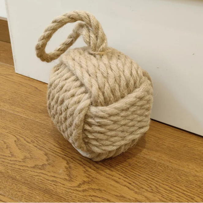 Türstopper im Mediterranen Stil – Dekorativer Seilball Türhalter | Kreatives Rustikales Design für Zuhause, Restaurants & Bars