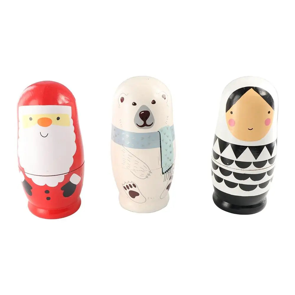 Holz-Matrjoschka – Russische Nestpuppen Set | Dekoration & Spielzeug Geschenk für Kinder