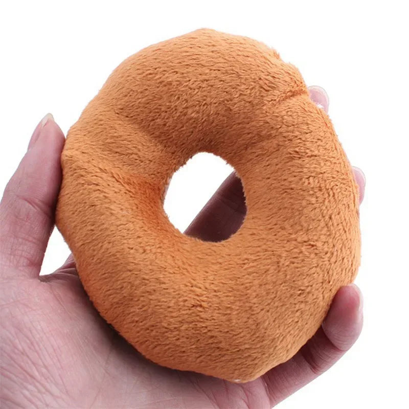 Plüsch Donut Hundespielzeug – Weiches Quietschendes Kauspielzeug für Hunde Kaufschwan®