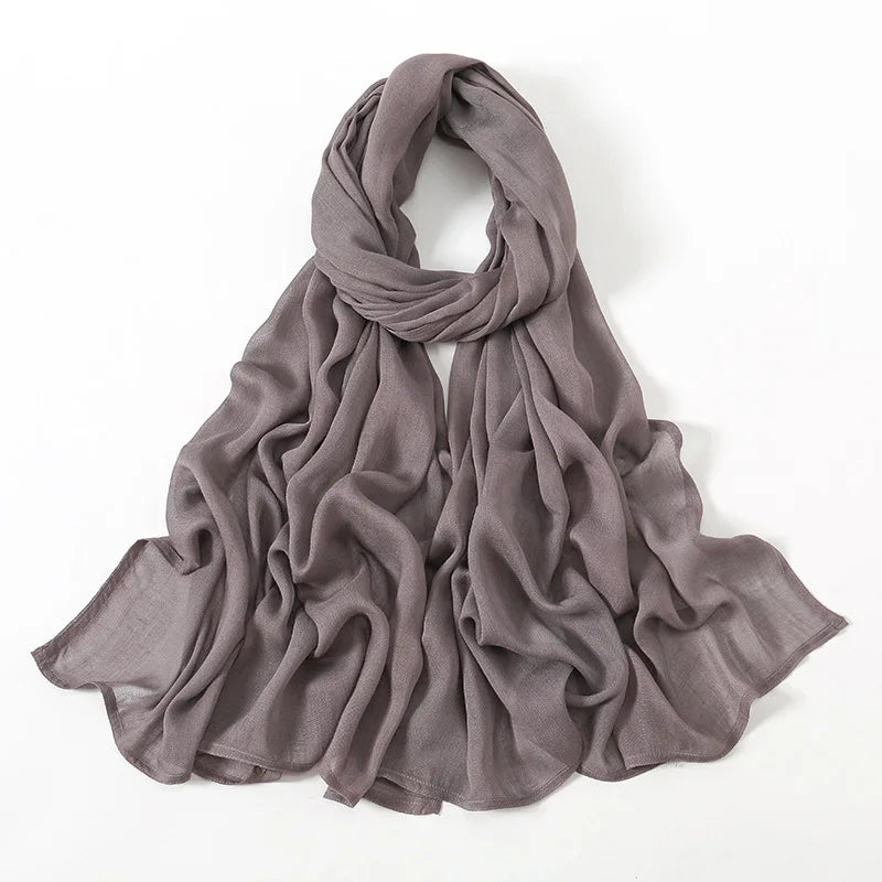 Damen Hijab Schal aus Baumwolle, Rayon & Modal – Großformat 190×85cm | Muslimisches Kopftuch, Eleganter Turban & Umschlagtuch