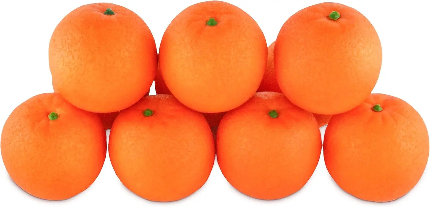 10 Stück Künstliche Orangen – Realistische Plastik Simulationsfrüchte für Zuhause, Küche & Party Dekoration Kaufschwan®