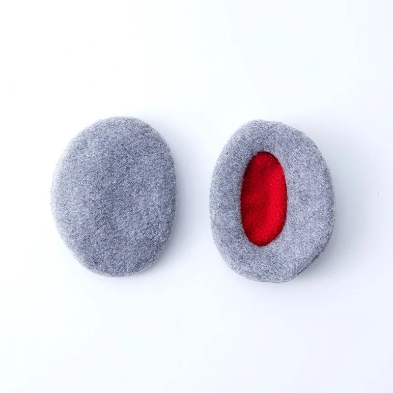 Polar Fleece Winter Ohrwärmer – Bandlose Ohrenschützer | Unisex Warme Ohrpolster Ohne Haarbügel Kaufschwan® Grau