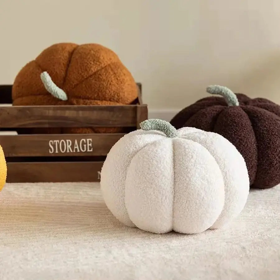 Kürbis Plüschkissen | 3D Kürbis Dekokissen | Herbst Sofakissen & Schlafzimmerkissen Kaufschwan®
