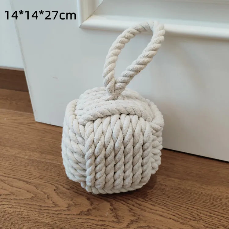 Türstopper im Mediterranen Stil – Dekorativer Seilball Türhalter | Kreatives Rustikales Design für Zuhause, Restaurants & Bars Kaufschwan®