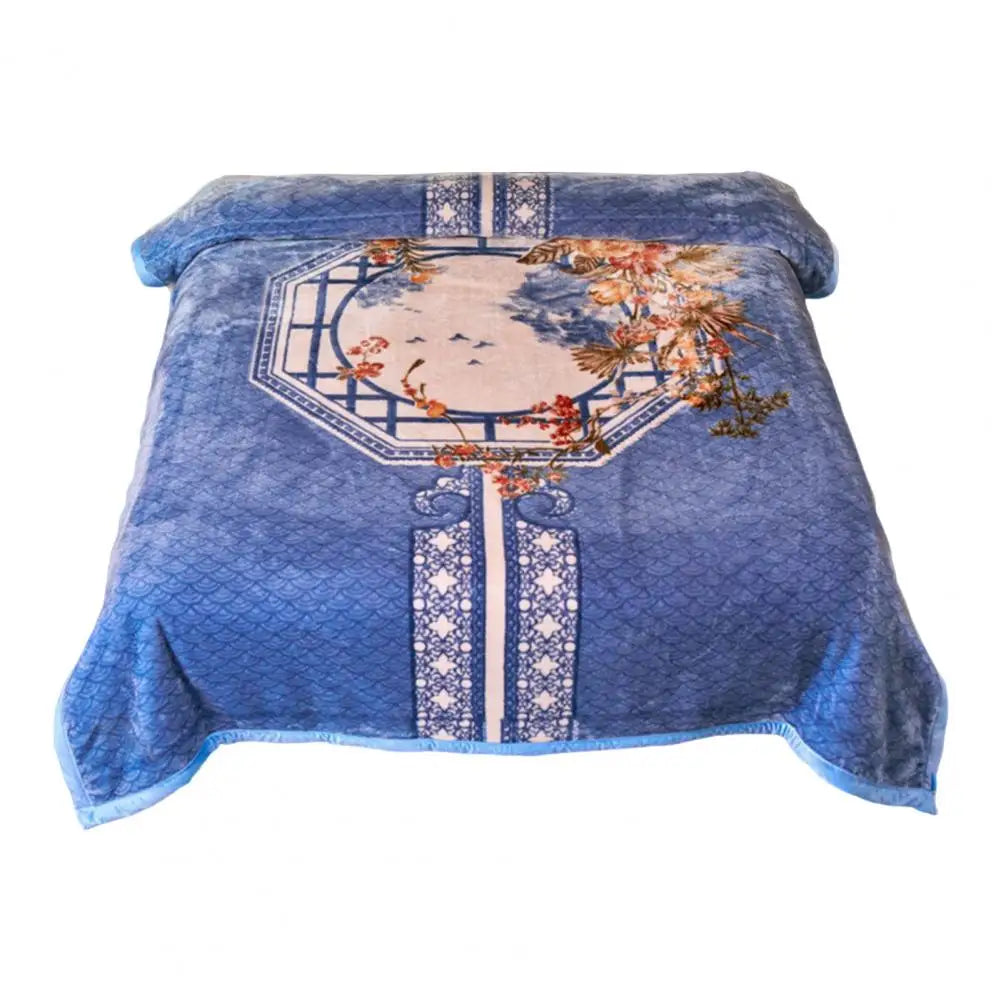 Extra Kuschelige Schwere Doppel-Lagige Flauschige Flanell-Decke mit Blumenmuster – Luxuriöser Überwurf für maximalen Komfort Kaufschwan® Motiv 17 Other