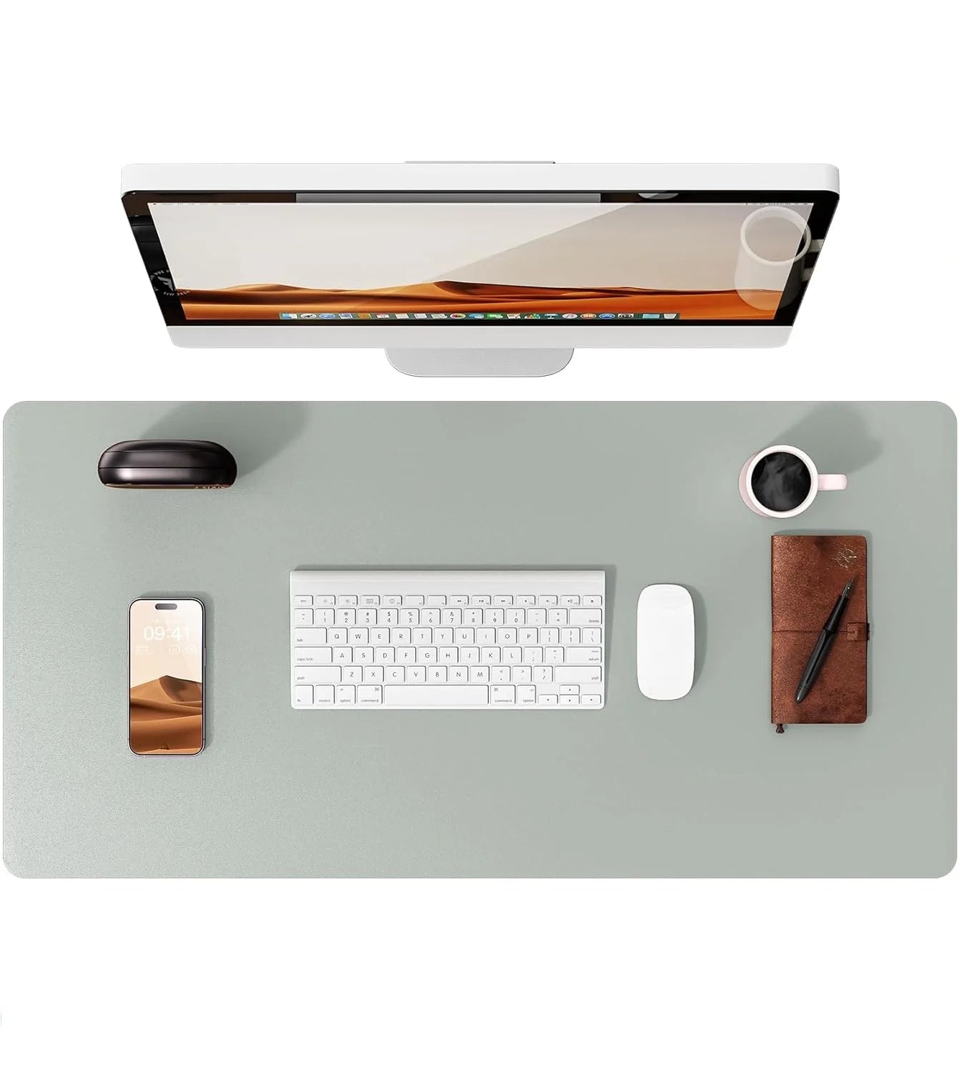 Große PU Leder Schreibtischunterlage – Rutschfeste Office Tischmatte und Laptop Schutzauflage Kaufschwan®