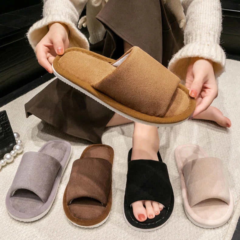 Herren Open-Toe Hausschuhe | Hochwertige, Weiche & Bequeme Schuhe für Zuhause | Rutschfest & Geräuschlos Kaufschwan®