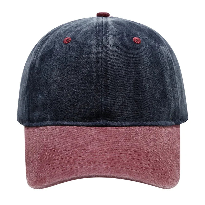 Vintage Washed Baseballkappe | Herren & Damen Farblich Abgestimmte Sonnenkappe | Lässige Snapback Hip Hop Kappe für Frühling & Sommer Kaufschwan®
