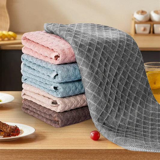 25×25 cm Küchen Reinigungstücher – Fettabweisende Mikrofaser Wischtücher | Saugfähige Geschirrtücher für Haushalt & Küche Kaufschwan® Blau