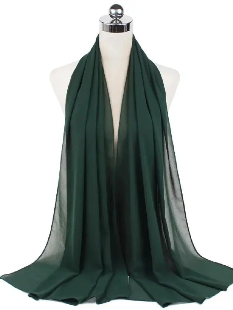 Damen Hijab aus Chiffon – Sofort Tragbares Kopftuch | Einfarbiger Instant Hijab Schal, Arabischer Wrap & Islamischer Schal