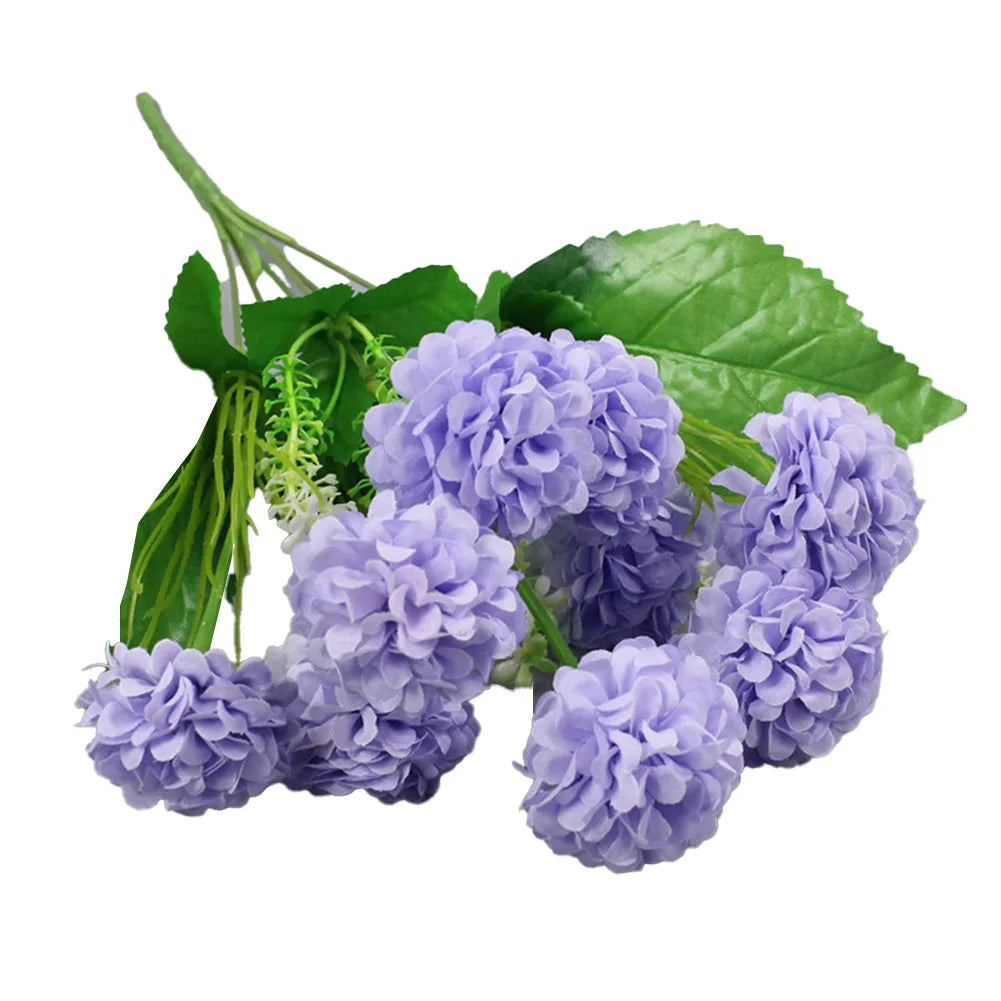 Mehrfarbige Künstliche Seidenhortensien – Kleiner Blumenstrauß für Hochzeit, Weihnachten, Party & DIY Wohnungsdekoration Kaufschwan®