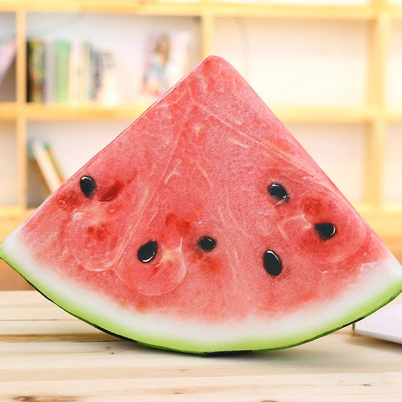 Realistisches 3D Obst Plüschkissen | Wassermelone, Orange, Kiwi & Pomelo | Weiche Schwamminnenfüllung | Kinder, Büro & Zuhause Kaufschwan® Design 6 - 30cm